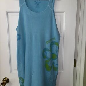 Life Is Good Blue Halter Mini Sundress